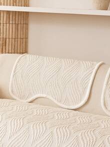 1 chiếc bọc ghế sofa dày dặn, chất liệu nhung mềm mại, họa tiết jacquard, thích hợp cho mùa thu/đông, ấm áp và mềm mại, thân thiện với thú cưng, bền chắc, phù hợp cho phòng khách, phòng ngủ, ngoài trời, vừa với ghế sofa 1/2/3/4 chỗ ngồi. - Màu be - Xem 6