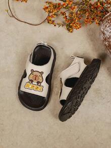 简约时尚软底儿童凉鞋 - 米色 - 查看 4