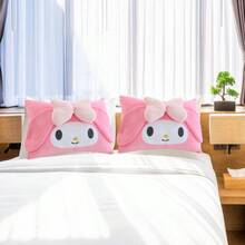 WSXC Kawaii Anime Pillow Cover Cute Pillow Cover Kawaii Cute Pillow Cases Girl Plush Pillow Slips For Dormitory/Decorative Bedroom/Livingroom 62*42cm - Hồng - Xem 4