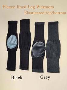 زوج من أغطية الساق الدافئة السميكة من الكشمير والصوف، أربطة الركبة المرنة والقابلة للتنفس مناسبة للجنسين - النمط 1 - مشاهدة 6