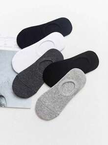 5 双男女款休闲轻便商务休闲踝袜，隐形袜，春夏季 - 彩色 - 查看 4