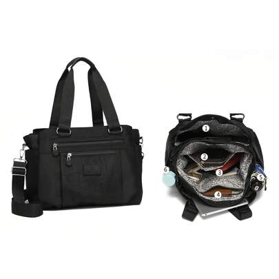 DIOSA LUNA Bolso Multifuncional para Mujer: Bandolera, de Mano y con Compartimentos | Ajustable y Amplio para Cosas Esenciales