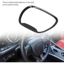 EstiloFydun Moldura del Volante Kit de Moldura de la Cubierta del Marco del Volante para el Cargador 2015-2019 2014-2019 2014-2019(Patrón de Fibra deVersión mejorada