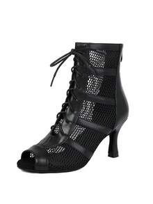 Women's High-End Fashion High Heel Indoor Dance Boots - Black - View 9