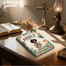 52周非裔美国女性圣经学习日志，花卉插图，52周非裔美国女性圣经学习指南，螺旋装订，非裔美国女性冥想/小组/圣诞节及文化节日礼物，灵性成长笔记本 - 5.5x8.3英寸 - 查看 6