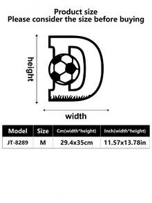 1 pieza Decoración de pared para exteriores, Logotipo inicial, Letra entrelazada de fútbol de metal, Decoración de arte de pared, Decoración de pared de metal clásica de fútbol, Material resistente, Calidad superior, Diseñado con un tema de fútbol, Adecuado para el hogar, la oficina, el dormitorio, la sala de estar, el jardín y otras escenas, Un regalo ideal para los fanáticos del deporte, Una decoración de logotipo de metal personalizada artística y moderna, Una excelente opción para regalos de inauguración de la casa, cumpleaños y días festivos, decoración de habitaciones, decoración de dormitorios, hogar - Multicolor - Ver 17