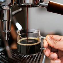 4盎司浓缩咖啡杯，异形双嘴带把手玻璃咖啡杯，小型浓缩咖啡机配件，2个装 - 彩色 - 查看 2