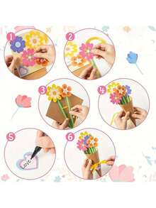 Flower Bouquet Craft Kit - Mother's Day Bouquet Craft, Make Your Own Bouquet, Teacher Appreciation DIY Gift, School Classroom Home Entertainment Activity