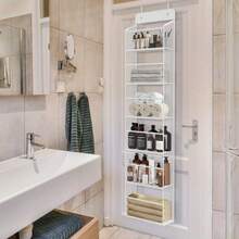 Over The Door Organizer Bathroom With Waterproof Pockets, 4 Shelf And 6 Shelf Over The Door Storage, Behind Door Storage For Bathroom, Closet, Bedroom, Pantry, Nursery - Multicolor - View 3