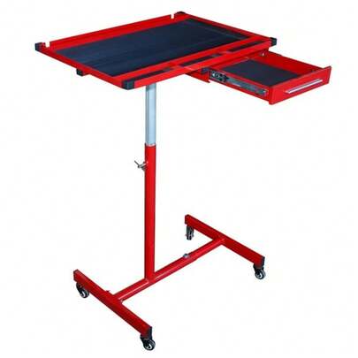 Rolling Work Table Mobile Tray Cart With Drawer 230 LB