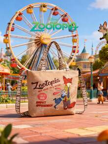 Disney 1个官方授权的米奇/史迪奇图案时尚手提包,休闲多功能单肩包,配有可调节肩带,适合女性/女孩/青少年/学生日常使用、外出、购物、返校等场合。 - 彩色 - 查看 18