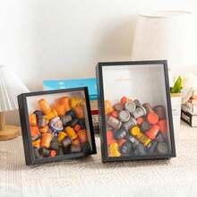2 Piezas Marcos de Sombra de 5 x 7 Pulgadas, Marco de Fotos 3D, Marco de Fotos de Flores secas, 3 cm con Panel ílico Transparente para Fotos, DIY Manualidades, Recuerdo de Boda (Negro 5x7)(Negro 5x7") - Multicolor - Ver 3