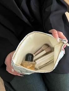 1 chiếc túi đựng mỹ phẩm du lịch cao cấp bằng kim loại màu xanh lá cây, dung tích lớn, túi đựng đồ trang điểm, vật dụng cần thiết khi đi du lịch. - Nhiều màu - Xem 4