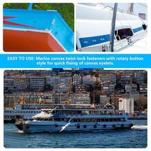 EstiloCommon Sense - Sujetadores De Grado Marino Chapados En NíQuel, Ojales Y Pernos De BotóN Giratorio Para Barcos, Caravanas Y Caravanas, 12 Juegos Con 24 TornillosVersióN Mejorada