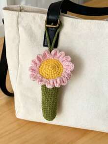 Knitted Lipstick Case Knitted Lipstick Pendant Knitted Lipstick Bag Charm Cute Bag Accessory Lipstick & Lip Balm Keychain Beach Essentials Crochet Purse Charm Purse Accessories - Multicolor - View 7