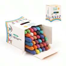 儿童无尘粉笔，彩色人行道粉笔，可水洗粉笔，适合儿童户外艺术游戏，黑板粉笔