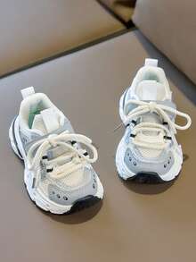 All-Season Fashionable & Versatile Baby Sneakers. Shoe Design, Stylish And Versatile, Suitable For Sportswear Or Casual Outfits. Breathable, Won't Make Feet Stuffy: Mesh Material Upper, Keeps Feet Cool And Dry Even When Running And Jumping, Great For Summer Wear. - Beige - View 3