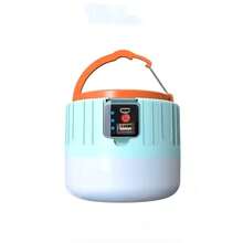 1 pieza Linterna de camping con energía solar LED, recargable y resistente al agua con función de carga de batería y teléfono, luz portátil para tienda de campaña para uso en exteriores, senderismo, barbacoa y iluminación de emergencia