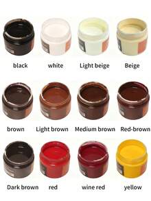 Kem phục hồi da ghế ô tô màu nâu đỏ 30g, chỉ cần một lần lau, lên màu nhanh, kèm theo mút và cọ - Công thức dành cho giày dép, lựa chọn mùa xuân hè, quà tặng cho phù dâu, trang trí phòng ngủ, bãi biển, du lịch, dành cho nam, dành cho nữ, kỳ nghỉ. - Nâu đỏ - Xem 3