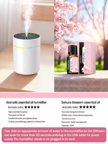 1pc 180ml Car Humidifier,With Color Changing LED Night Light, Silent Cold Fog, 2 Working Modes, Automatic Timer Switch, White/Black Optional, Ultrasonic Humidification, Stylish Cylindrical Design, Must Be Plugged In, Suitable For Home/Car Use, Home Aromatherapy Diffuser, Can Add Aromatherapy Essential Oils - Black and White - View 12