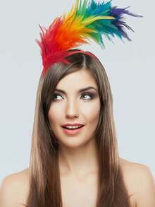 1 Stück bunter Party-Performance-Kopfschmuck, geeignet für verschiedene Festivalzubehör, Maskenball, Cosplay-Party-Requisiten - Farbe - Übersicht 5