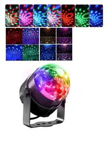 1 Quả cầu disco với 7 chế độ chiếu sáng LED - Đèn sân khấu đổi màu theo âm thanh dành cho KTV, trang trí nhà cửa, tiệc sinh nhật, quán bar DJ, cấp nguồn USB, tương thích với nhiều hoạt động chiếu sáng không gian | LED nhiều màu | Dễ dàng lắp đặt | Phụ kiện tiệc tùng - RGB nhiều màu sắc - Xem 14