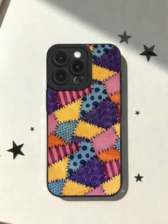 Splicing Clothing Patch Stripes Liquid Silicone Mobile Phone Case Full-Body Protection Shockproof Anti-Fall TPU Soft Rubber Case Compatible With IPhone 13/11/17/17pro/16/14/15/15pro/15 Plus/15 Promax/7plus/8plus/X/Xs Max/Xr/11pro/12pro/13pro/14pro/12mini/13mini/11promax