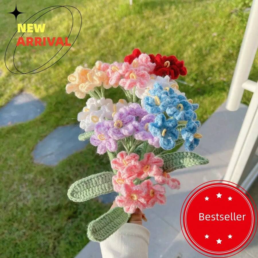 Hộp quà hình trái tim đan móc hoa - Tác phẩm nghệ thuật len thủ công, trang trí lãng mạn vĩnh cửu, thích hợp cho Ngày của Mẹ, Ngày Nhà giáo, Sinh nhật, Lễ tốt nghiệp - Hoa nhân tạo tự làm tinh tế, trang trí nhà cửa và phòng ngủ. - Nhiều màu đừng quên tôi - Xem 1