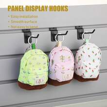 50Piezas Ganchos para Panel Ranurado, Ganchos de Ferretería para Panel Ranurado Exhibipanel, Ganchos para Estanterías, Ganchos de Exhibición de Panel, 15CM - 1 - Ver 5