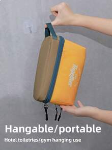 1pc Purple, Green, Gray, Orange Dry Wet Separation Wash Bag Waterproof Bathroom Hot Spring Bathhouse Storage Bag Travel Large Capacity Makeup Bag - Multicolor - View 12