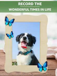 20/6 إطارات صور خشبية صلبة DIY - إطارات صور موجية يدوية الصنع مقاس 6 بوصات مصنوعة من الخشب، إطار صور صغير فارغ واحد لعرض الصور؛ تصميم بسيط، إطارات الصور الخشبية مثالية للأعراس وغرف المعيشة والنوم وديكور جدران الصور والديكور المنزلي، وحوامل الصور وإطارات الصور