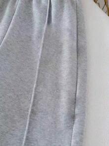 女童字母印花插肩袖圆领卫衣和阔腿裤休闲套装