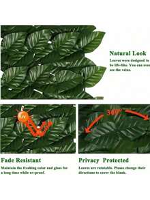 300cm*50cm Artificial Evergreen Ivy Fence, Balcony Sunshade Decor, Artificial Turf Roll Fence, Sunshade Net Leaf Fence, Fence, Outdoor Garden Decor