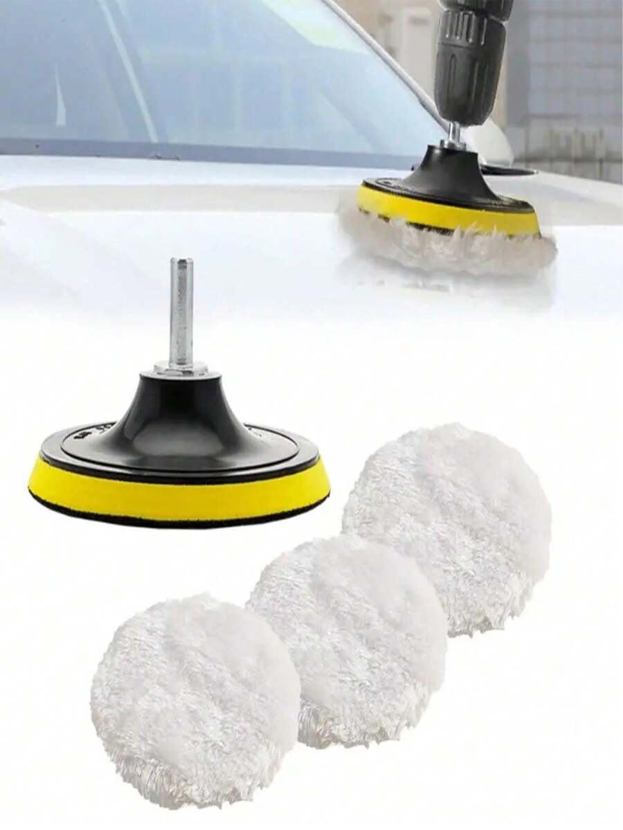 5pcs 3-Inch/8cm Car Polishing Sponge Wheels - Beige - View 1