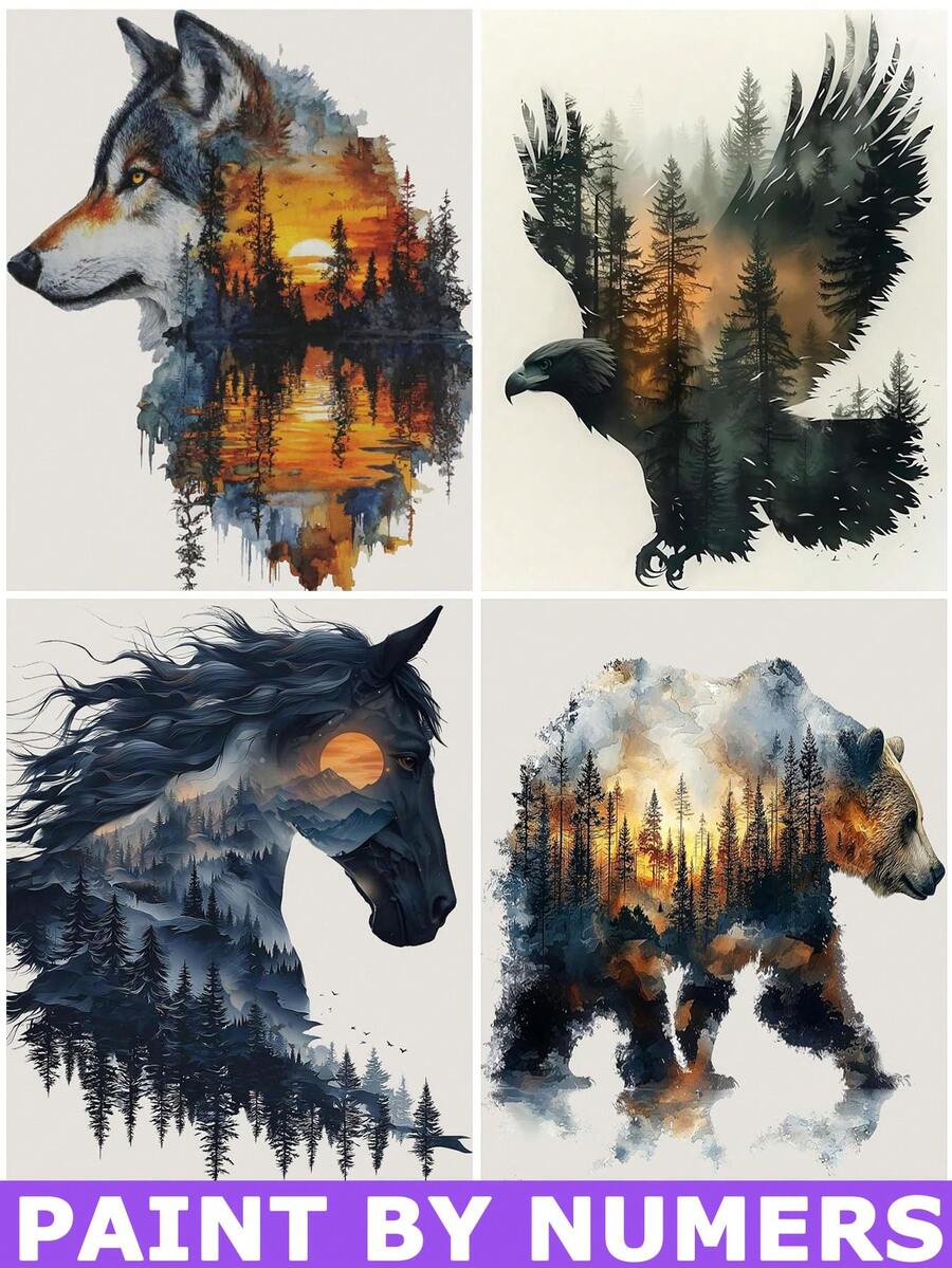 1Pc Paint By Numbers Kit For Adults Beginner, DIY Custom Portrait Pet Dog Animal Family Photo To Canvas Painting, Easy Modern Landscape Floral Art, Oil & Acrylic Paint By Number For Adults No Framed(40*50cm/16*20 Inch), Diamond Painting Kits Full Round Square Drill, Romantic Valentine's Day Anniversary Gift For Her Him - Animal Creativity - View 1