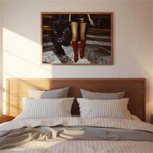 1幅高级时尚印刷品，奢华墙面艺术，时尚模特与海报，美学，现代时尚艺术，杂志印刷品，无框 - 彩色 - 查看 2