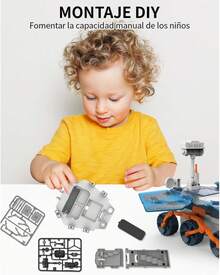 Juguete De Rover, Juguete Educativo Stem Con 2 Modos (/BateríA), Modelo De Coche Para Montar, Para 8 A 15 AñOs (Amarillo) - Amarillo - Ver 2