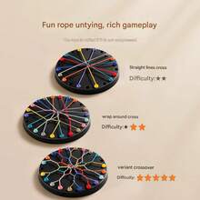 Puzzle Rope Knot Game, Fun Untying Game, Enhances Children's Spatial Cognition, Logical Reasoning And Observation Abilities, Interactive Parent-Child Game, Improves Fine Motor Skills And Problem-Solving Abilities - Birthday, Back To School, Party, Christmas, Halloween Gift, Edutainment, Trains Kids' Hands-On Ability, Logical Thinking And Spatial Imagination. - Multiple Colors (new Style) - View 6