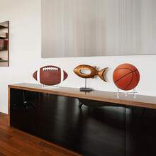 EstiloWADY Soporte De ExhibicióN De Bolas Soporte De Bola De AcríLico Soporte De Almacenamiento De ExhibicióN AcríLico Para Pelota De Baloncesto FúTbol Voleibol Rugby BalóN De Deportes TrofeosVersióN Mejorada - Transparente - Ver 8