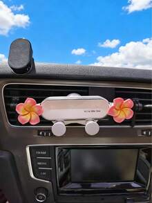 Cute Flower Cartoon Car Phone Holder, Air Vent Mount Navigation Bracket
