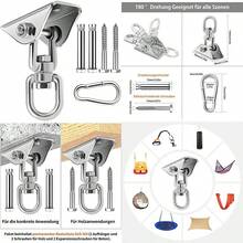 Arlent Gancho de Techo para Silla Colgante de 180 °, Soporte de Techo de Acero Inoxidable Resistente de hasta(modelo1) - Multicolor - Ver 1