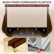 Guardapolvo para Puerta, Burlete y Cubre Polvo para Puerta, Fácil Instalación, Silicón Premium para Puertas Interiores/Exteriores, Ideal para Hogares y Oficinas (Gris, Talla única) - Marrón-Talla única - Ver 5