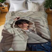 Sunghoon Casual And Cute Flannel Blanket - Blanket, Office/Home Shawl/Leg Cover, Multi-Functional Flannel Warm Blanket, Christmas Gift, - 白色 - 查看 2
