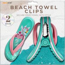 EstiloPERFORMORE - Pinzas Para Toalla De Playa, Paquete De 2, Clips PortáTiles Para Toallas, Clips Seguros Para Sillas De Playa, Terraza, Patio, Piscina, Barco, Crucero, Silla De Descanso (Turquesa)VersióN Mejorada - 1 - Ver 1