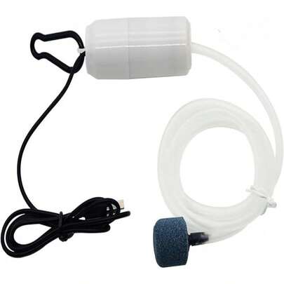Bomba de Aire USB para Acuario Bombas de Aire para Acuarios Pequeña Bomba, Kits de Bomba de Aire para Acuario, de Oxígeno con Tubo de Aire Silenciosa de Oxígeno Pesca al Aire Libre