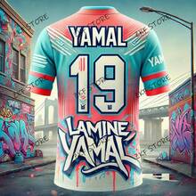 2025 última moda Yamal impreso Fan edición conmemorativa camiseta deportiva entrenamiento de competición al aire libre Jersey transpirable - ZKF-18270 - Ver 2