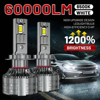 HYNBYZJ 2pcs H7 H11 H4 LED Bulbs Headlight For Car Headlamp H1 H9 9005 9006 HB3 HB4 Auto Diode Lamps Canbus 6000K 12V