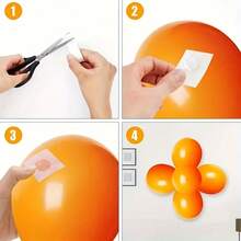 Puntos de pegamento de doble cara para globos, decoraciones de globos DIY transparentes, decoración de fiestas/bodas, puntos adhesivos sin daños, no dañan las paredes - Multicolor - Ver 7