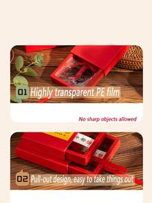 1/10-Piece Pack, High-Transparency PE Film Drawer-Style Jewelry Storage Gift Box, Exquisite Tote Bag Style Gift Box, Simple Appearance, Elegant Texture. This Gift Box Can Safely Store Various Jewelry, Preventing Wear And Tear And Tangling. - Multicolor - View 12