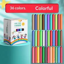 9pcs/12pcs/24pcs/36pcs/48pcs Washable Dust-Free Solid Color Chalk - No Mess, Erasable | Back To School Chalk Set With Storage Box, Colorful Sidewalk Chalk For Outdoor Art And Games - Multicolor - View 12